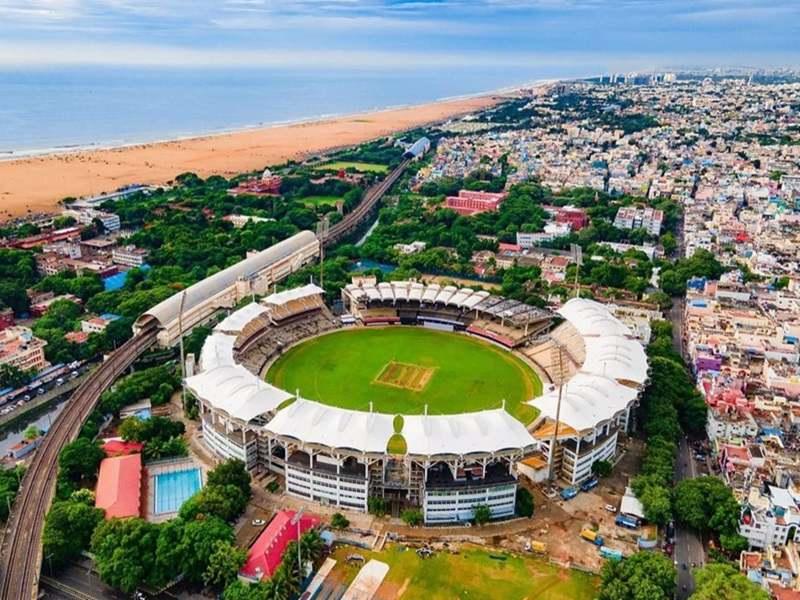 Big Bash League trophy with MA Chidambaram Stadium in Chennai ahead of the historic first BBL match in India in 2026.